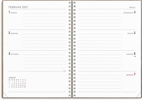 Produktbild: Kalender 26/27 Senator A5 Twist Braun