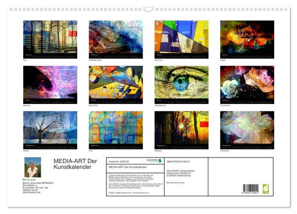 Produktbild: MEDIA-ART Der Kunstkalender (Wandkalender 2026 DIN A2 quer), CALVENDO Monatskalender