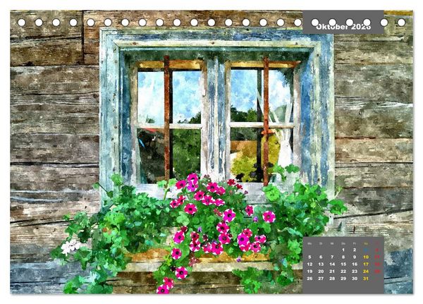 Produktbild: Heimatliches Bayern in Aquarell (Tischkalender 2026 DIN A5 quer), CALVENDO Monatskalender