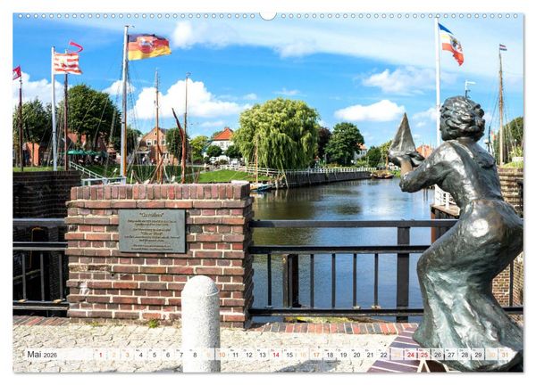 Produktbild: Maritime K&uuml;stenorte - von Greetsiel, &uuml;ber Neuharlingersiel bis Schillig (Wandkalender 2026 DIN A2 quer), CALVENDO Monatskalender