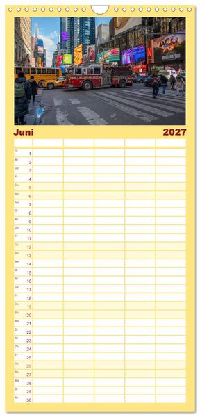 Produktbild: Familienplaner 2027 - Feuerwehr New York - Heart of the City mit 5 Spalten (Wandkalender, 21 x 45 cm) CALVENDO