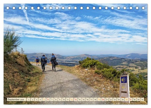 Produktbild: Buen Camino - pilgern auf dem Jakobsweg - Camino Franc&eacute;s (Tischkalender 2026 DIN A5 quer), CALVENDO Monatskalender