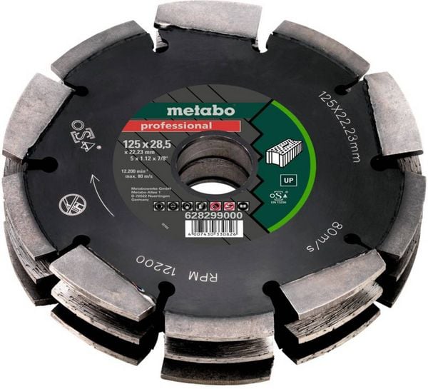 Produktbild: Metabo 628299000 Nutfr&auml;ser Hartmetall L&auml;nge 175mm Produktabmessung, &Oslash; 125mm 1 St&uuml;ck