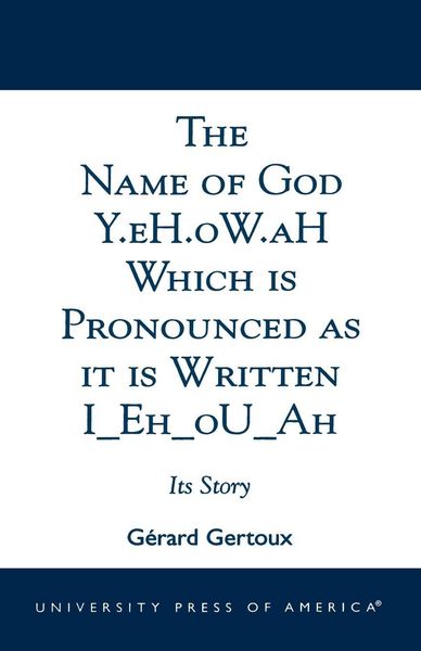 Produktbild: Name of God Y.eH.oW.aH Which is Pronounced as it is Written I Eh oU Ah