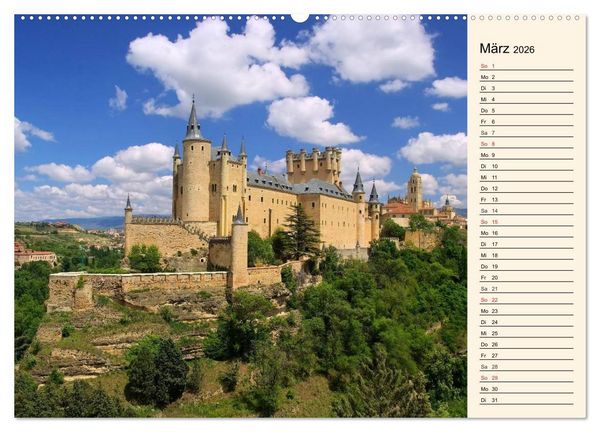 Produktbild: Burgen in Spanien (Wandkalender 2026 DIN A2 quer), CALVENDO Monatskalender