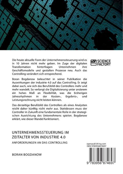 Produktbild: Unternehmenssteuerung im Zeitalter von Industrie 4.0. Anforderungen an das Controlling