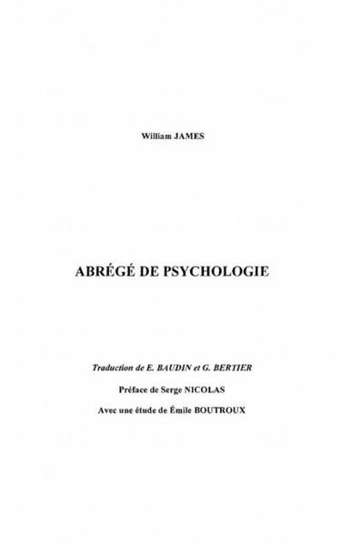 Produktbild: Abrege de psychologie