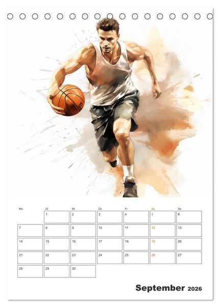 Produktbild: Aktivit&auml;ten im Sport (Tischkalender 2026 DIN A5 hoch), CALVENDO Monatskalender