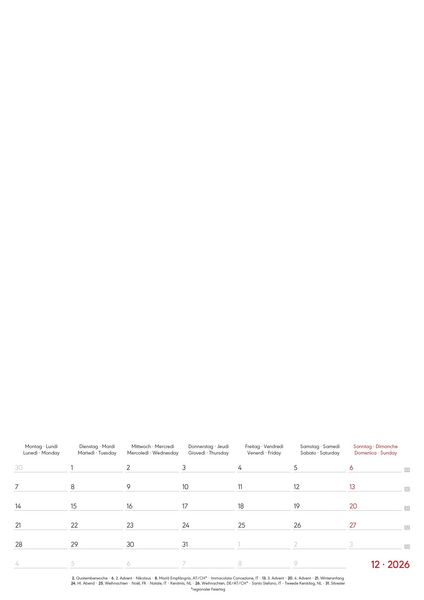 Produktbild: Kreativ-Kalender A4 Notiz 2026 mit Platz für Notizen - weiß - 21 x 29,7 - Do it yourself calendar A4 - datiert - Foto-Kalender - Alpha Edition