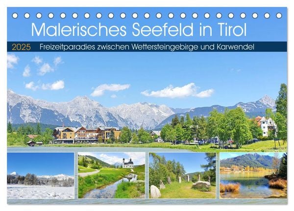 Malerisches Seefeld in Tirol (Tischkalender 2025 DIN A5 quer), CALVENDO Monatskalender