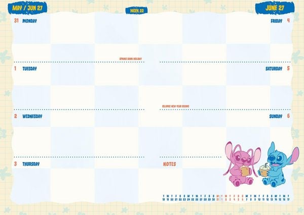 Produktbild: Disney Lilo und Stitch &ndash; A5-Tischkalender 2027