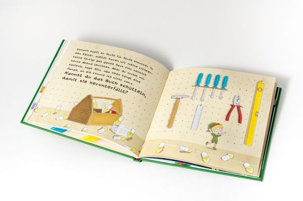 Produktbild: Weck den Weihnachtswichtel. Ein Weihnachts-Mitmachbuch. Zum Sch&uuml;tteln, Schaukeln, Pusten und mehr. Von 2 bis 4 Jahren