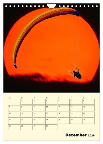 Produktbild: Paragliding - extrem aufregend (Wandkalender 2026 DIN A4 hoch), CALVENDO Monatskalender