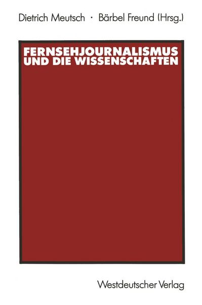Produktbild: Fernsehjournalismus und die Wissenschaften