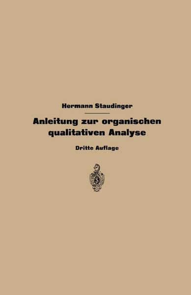 Produktbild: Anleitung zur organischen qualitativen Analyse