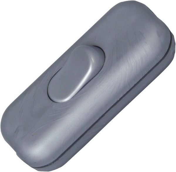 Kopp 191320086 Schnurschalter mit Zugentlastung Silber 1 x Aus/Ein 2A 1St.
