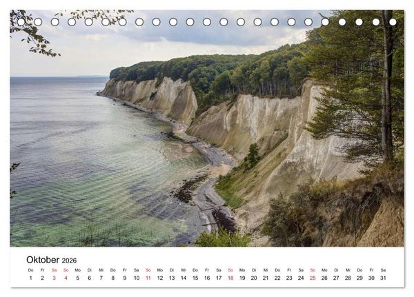 Produktbild: Der Hochuferweg im Jasmund Nationalpark (Tischkalender 2026 DIN A5 quer), CALVENDO Monatskalender