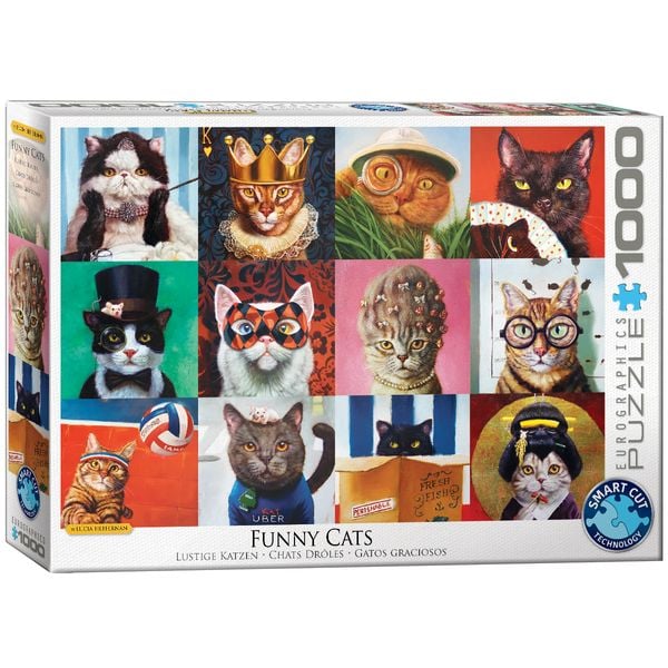 Eurographics 6000-5522 - Lustige Katzen, Puzzle, 1.000 Teile