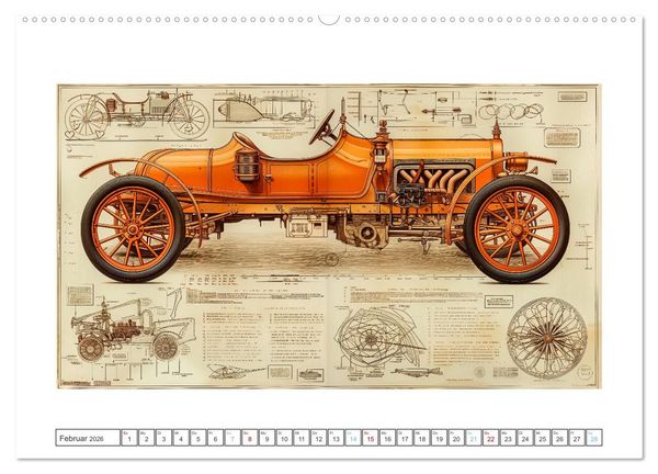 Produktbild: Fantastische Oldtimer (Wandkalender 2026 DIN A2 quer), CALVENDO Monatskalender
