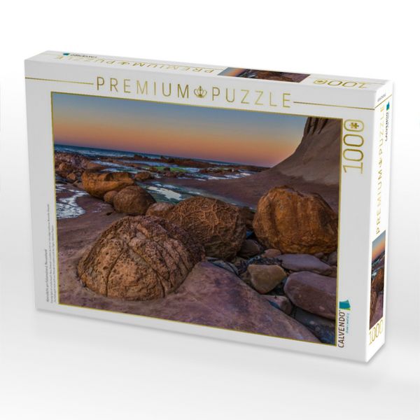 Produktbild: CALVENDO Puzzle Abendlicht am Felsenstrand, Neuseeland | 1000 Teile Lege-Gr&ouml;&szlig;e 64x48cm Foto-Puzzle f&uuml;r gl&uuml;ckliche Stunden