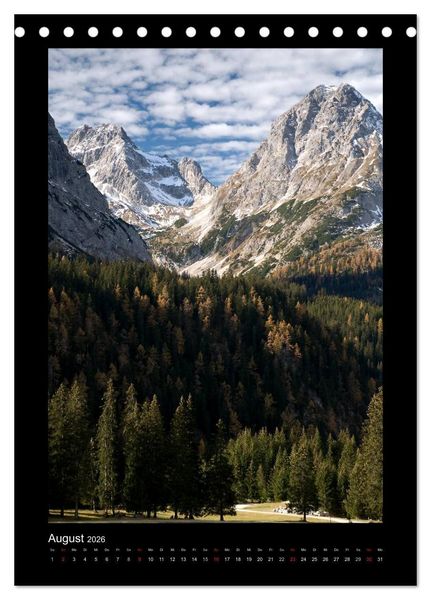 Produktbild: Landschaft im Fokus - Bayern, Tirol und S&uuml;dtirol (Tischkalender 2026 DIN A5 hoch), CALVENDO Monatskalender