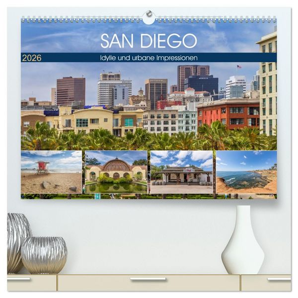 Produktbild: SAN DIEGO Idylle und urbane Impressionen (hochwertiger Premium Wandkalender 2026 DIN A2 quer), Kunstdruck in Hochglanz