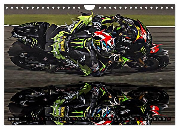 Produktbild: Fullspeed on two Wheels (Wandkalender 2026 DIN A4 quer), CALVENDO Monatskalender