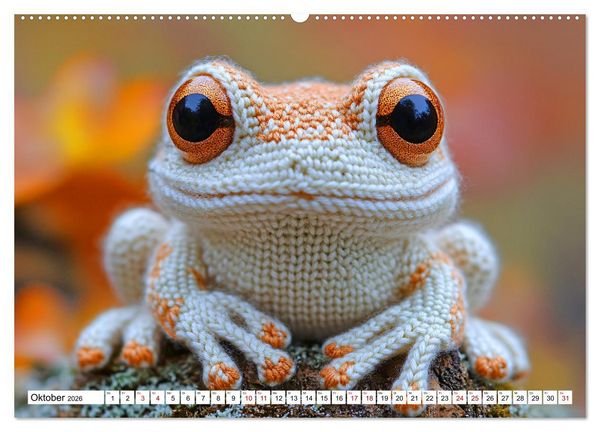 Produktbild: Strick-Safari - Gestrickte Tiere zum Verlieben (Wandkalender 2026 DIN A2 quer), CALVENDO Monatskalender