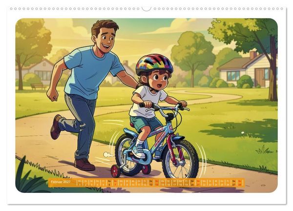 Produktbild: Mein erstes Fahrrad - Comic (hochwertiger Premium Wandkalender 2027 DIN A2 quer), Kunstdruck in Hochglanz