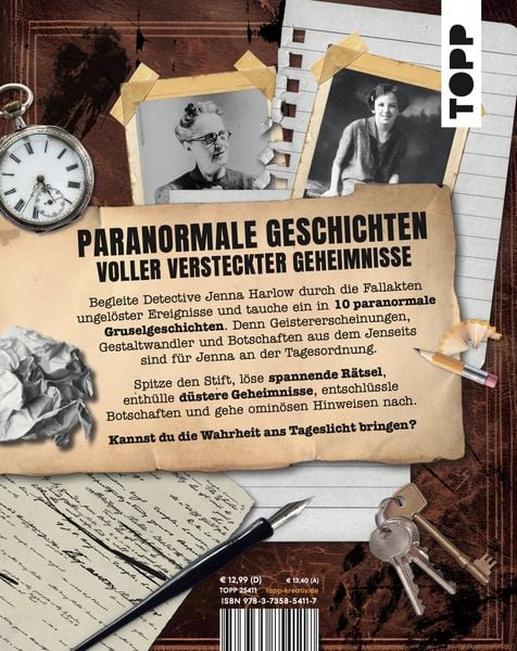 Produktbild: Das paranormale R&auml;tselbuch &ndash; 10 Stories zum Gruseln und R&auml;tseln