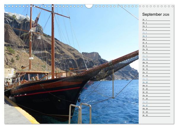 Produktbild: SANTORINI - Idyll auf dem Vulkan (Wandkalender 2026 DIN A3 quer), CALVENDO Monatskalender