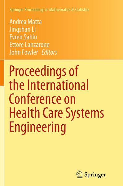 Produktbild: Proceedings of the International Conference on Health Care Systems Engineering