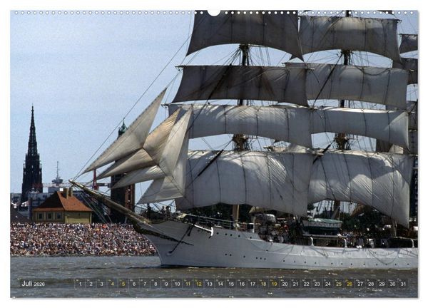 Produktbild: Analoge Fotografie Tall Ships Sail 1995 Bremerhaven (hochwertiger Premium Wandkalender 2026 DIN A2 quer), Kunstdruck in Hochglanz