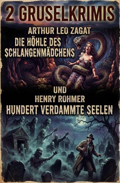 Produktbild: 2 Gruselkrimis: Die h&ouml;hle des Schlangenm&auml;dchens / Hundert verdammte Seelen