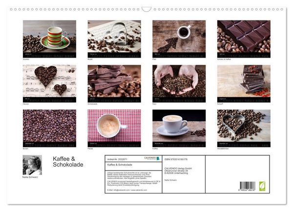 Produktbild: Kaffee & Schokolade (Wandkalender 2026 DIN A2 quer), CALVENDO Monatskalender