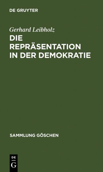 Produktbild: Die Repr&auml;sentation in der Demokratie