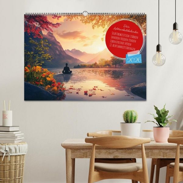 Produktbild: Dein Achtsamkeitskalender (Wandkalender 2026 DIN A2 quer), CALVENDO Monatskalender