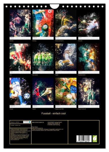 Produktbild: Fussball - einfach cool (Wandkalender 2026 DIN A4 hoch), CALVENDO Monatskalender