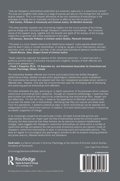 Produktbild: Therapeutic Correctional Relationships