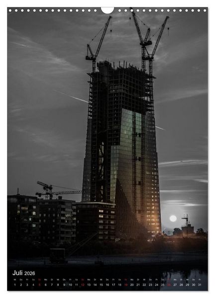 Produktbild: Frankfurt monochrom (Wandkalender 2026 DIN A3 hoch), CALVENDO Monatskalender