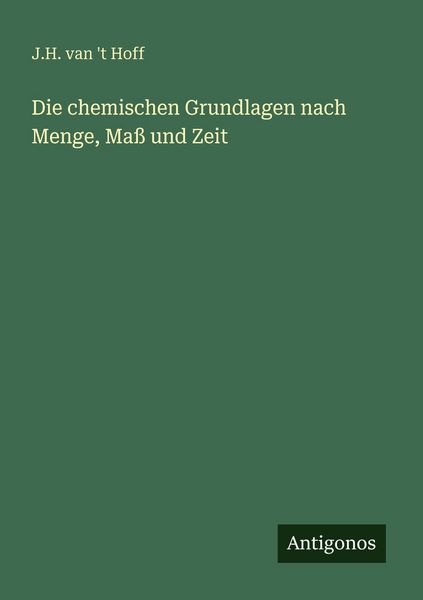 Produktbild: Die chemischen Grundlagen nach Menge, Ma&szlig; und Zeit