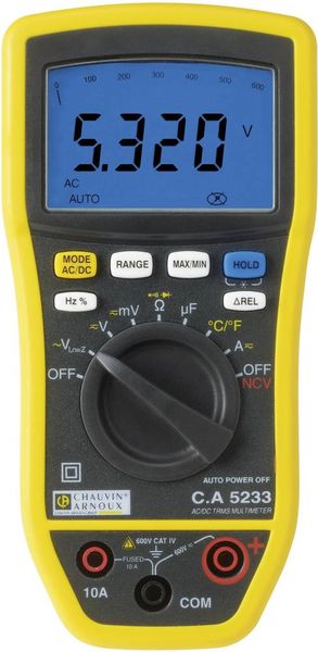 Chauvin Arnoux C.A 5233 Hand-Multimeter digital CAT IV 600 V, CAT III 600 V Anzeige (Counts): 6000