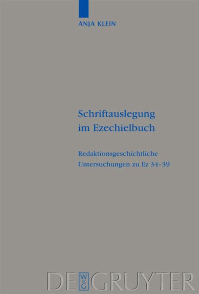 Produktbild: Schriftauslegung im Ezechielbuch