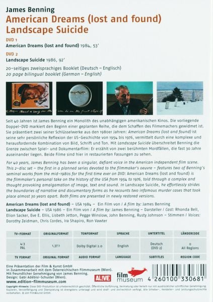 Produktbild: American Dream/Landscape Suicide (OmU) - Edition Filmmuseum [2 DVDs]