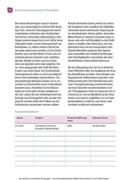 Produktbild: Eosinophile &Ouml;sophagitis - Der Ern&auml;hrungsleitfaden