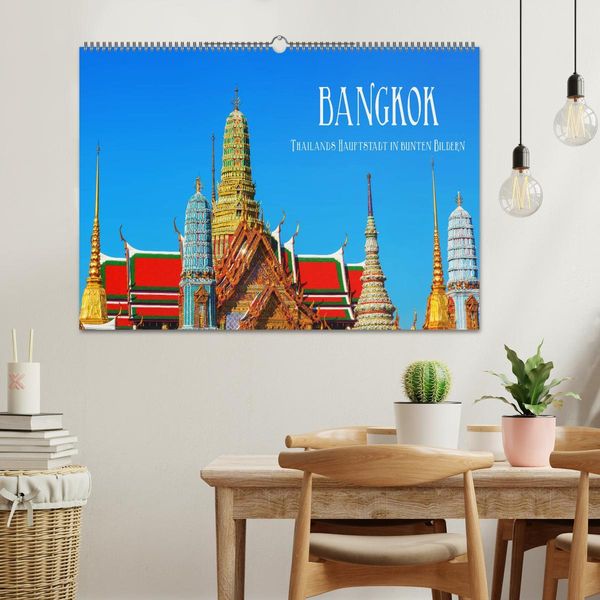Produktbild: Bangkok - Thailands Hauptstadt in bunten Bildern (Wandkalender 2026 DIN A2 quer), CALVENDO Monatskalender
