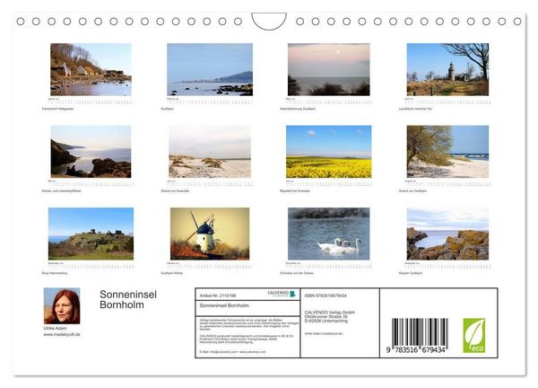 Produktbild: Sonneninsel Bornholm (Wandkalender 2026 DIN A4 quer), CALVENDO Monatskalender