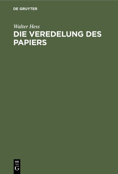 Produktbild: Die Veredelung des Papiers