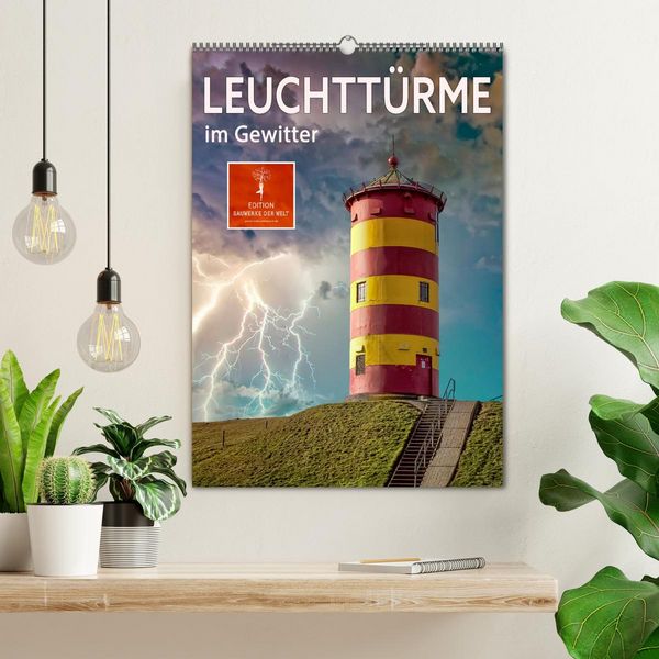 Produktbild: Leuchtt&uuml;rme im Gewitter (Wandkalender 2026 DIN A2 hoch), CALVENDO Monatskalender