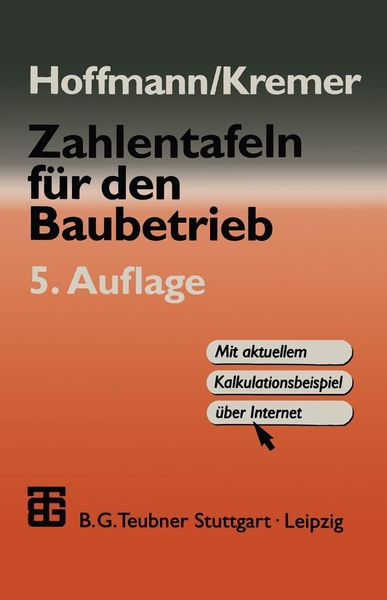 Produktbild: Zahlentafeln f&uuml;r den Baubetrieb